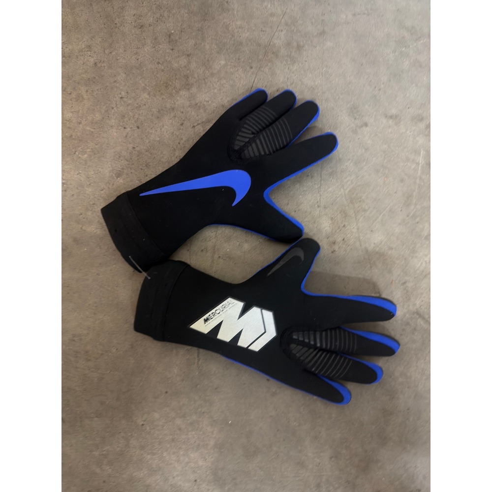Nike Mercurial Touch Elite Goalkeeper Gloves Black Blue Soccer GS0382-011 Size 7